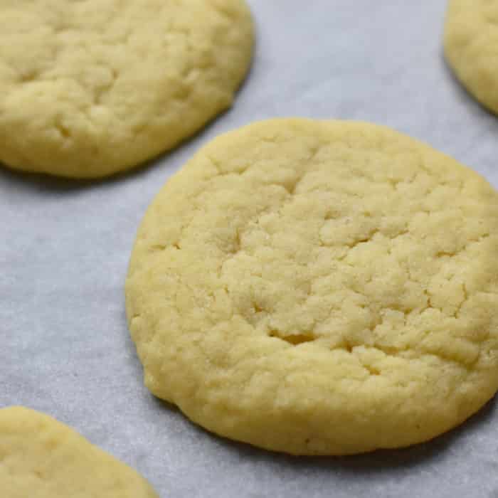 Egg Yolk Butter Cookies on a baking tray